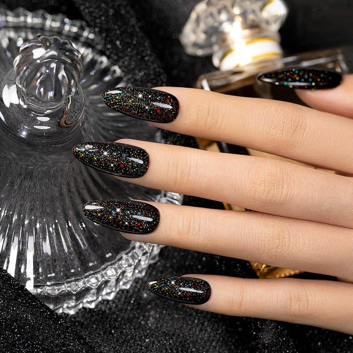 Sparkly Black & Red Gel Nail Polish | 15ml