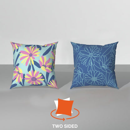 Spring|Cushion|Covers|with|Cushion|Fillers|Blue-Ocean|Blue|Set|of|5|Combo