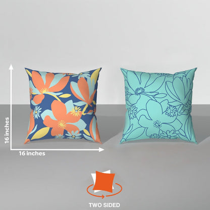 Spring|Cushion|Covers|with|Cushion|Fillers|Blue-Ocean|Blue|Set|of|5|Combo