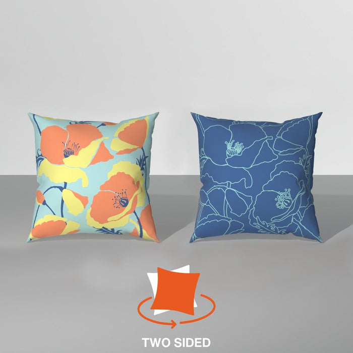 Spring|Cushion|Covers|with|Cushion|Fillers|Blue-Ocean|Blue|Set|of|5|Combo