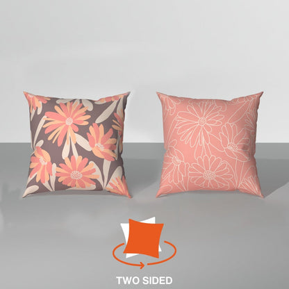 Spring|Cushion|Covers|with|Cushion|Fillers|Maroon-White|Set|of|5|Combo
