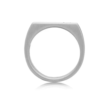 Stainless Steel Dress Ring with Cubic Zirconia Stones