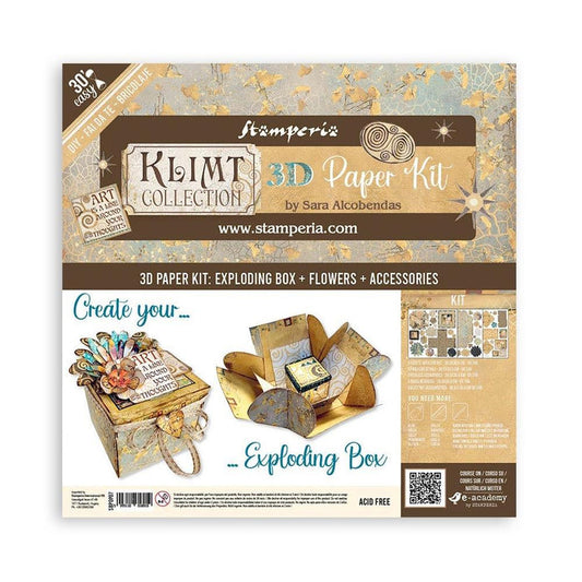 Stamperia - 3D Paper Kit - Klimt. Available at Embellish Away located in Bowmanville Ontario Canada.