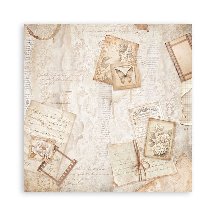 Stamperia - 8X8 Maxi Paper Pad - Quiet Days. Includes 22 sheets. Available at Embellish Away located in Bowmanville Ontario Canada.
