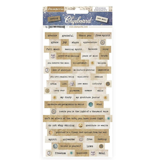 Stamperia - Adhesive Chipboard 6"X12" - Cosmos Infinity. Available at Embellish Away located in Bowmanville Ontario Canada.