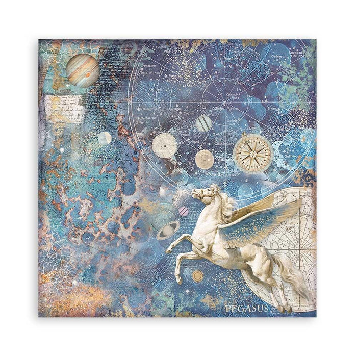 Stamperia - Backgrounds Double-Sided Paper Pad 8"X8" - 10/Pkg - Cosmos Infinity. This package includes 10 Designs/1 Each. Available at Embellish Away located in Bowmanville Ontario Canada.