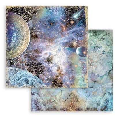 Stamperia - Backgrounds Double-Sided Paper Pad 8"X8" - 10/Pkg - Cosmos Infinity. This package includes 10 Designs/1 Each. Available at Embellish Away located in Bowmanville Ontario Canada.