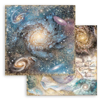 Stamperia - Backgrounds Double-Sided Paper Pad 8"X8" - 10/Pkg - Cosmos Infinity. This package includes 10 Designs/1 Each. Available at Embellish Away located in Bowmanville Ontario Canada.