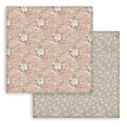 Stamperia - Backgrounds Double-Sided Paper Pad 8"X8" - 10/Pkg - You And Me - 10 Designs/1 Each. Available at Embellish Away located in Bowmanville Ontario Canada.
