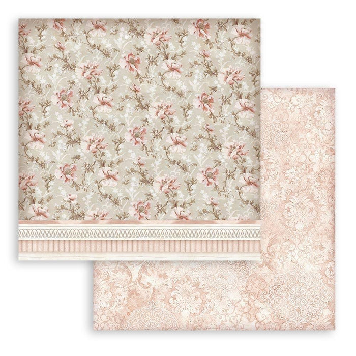 Stamperia - Backgrounds Double-Sided Paper Pad 8"X8" - 10/Pkg - You And Me - 10 Designs/1 Each. Available at Embellish Away located in Bowmanville Ontario Canada.