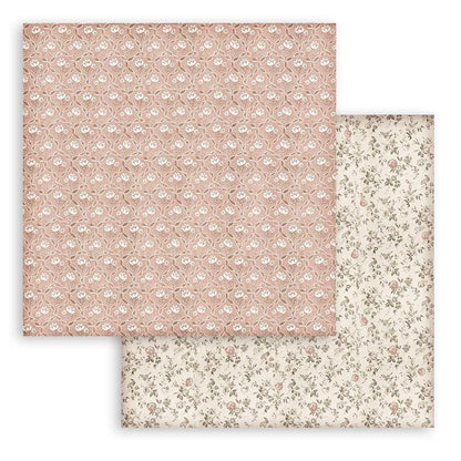 Stamperia - Backgrounds Double-Sided Paper Pad 8"X8" - 10/Pkg - You And Me - 10 Designs/1 Each. Available at Embellish Away located in Bowmanville Ontario Canada.