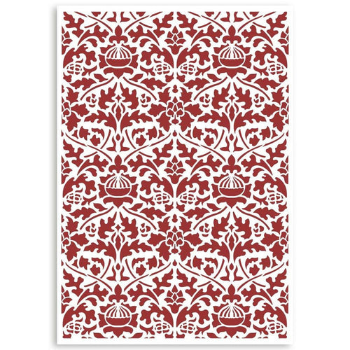 Stamperia - Stencil G - 8.27"X11.69" - Wallpaper Pattern - Casa Granada. Available at Embellish Away located in Bowmanville Ontario Canada.