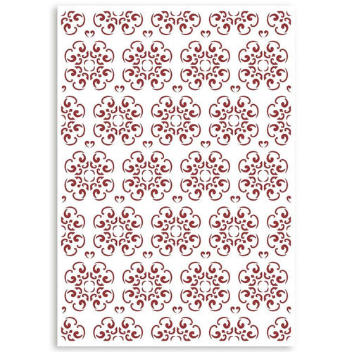 Stamperia - Stencil G - 8.27"X11.69" - Wallpaper Tiles - Casa Granada. Available at Embellish Away located in Bowmanville Ontario Canada.