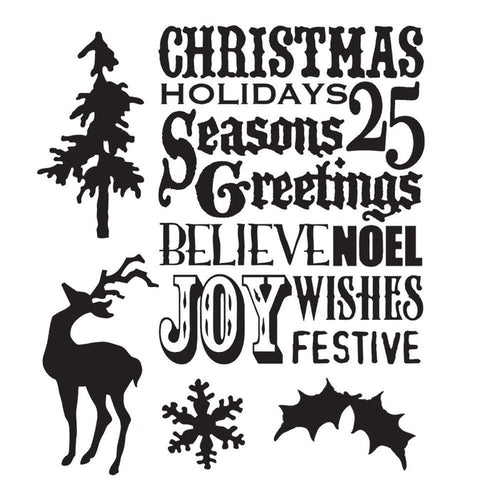 Stampers Anonymous - Tim Holtz - Cling Stamps - Seasons Silhouettes. Available at Embellish Away located in Bowmanville Ontario Canada.
