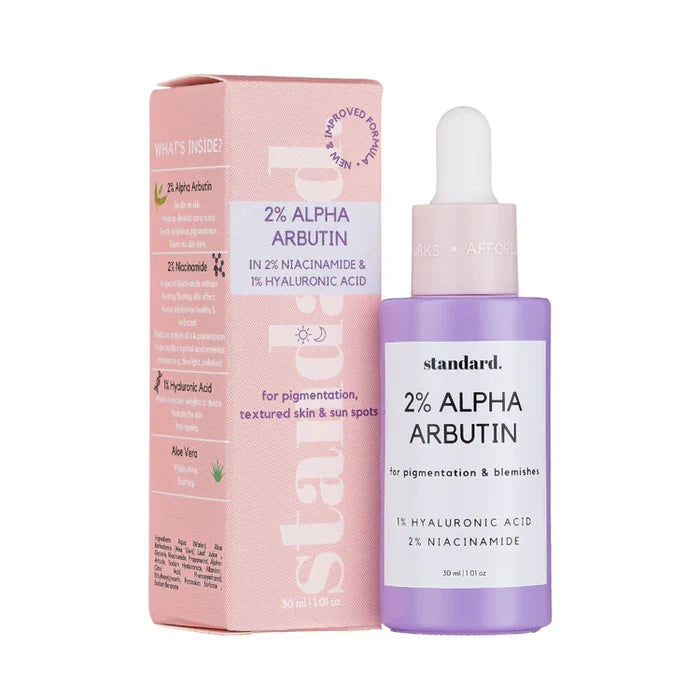 Standard Beauty - 2% Alpha Arbutin Serum with Hyaluronic Acid and Niacinamide