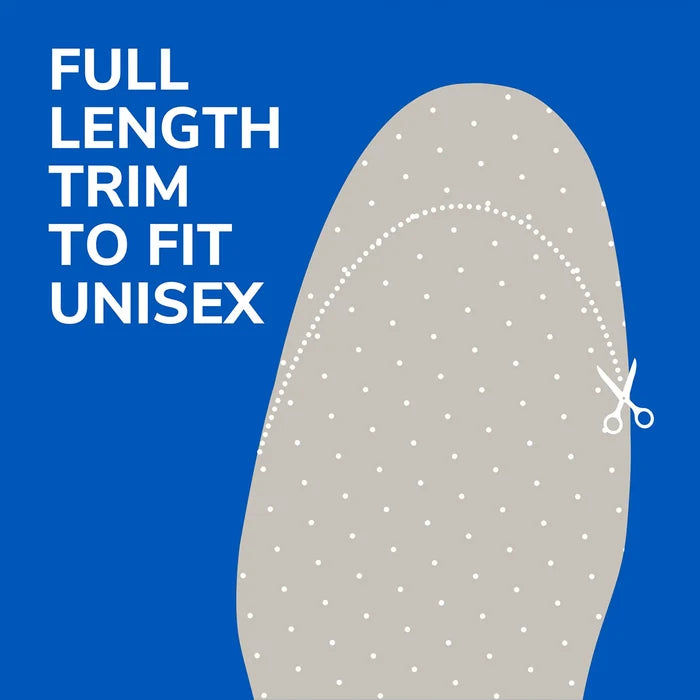 Unisex full-length insole with white dotted top, shown in close-up