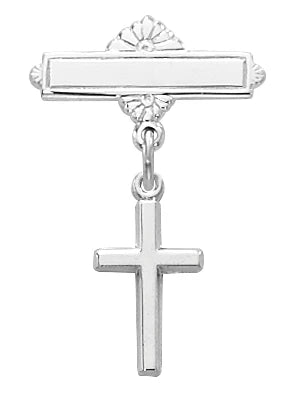 Sterling Cross Bar Pin