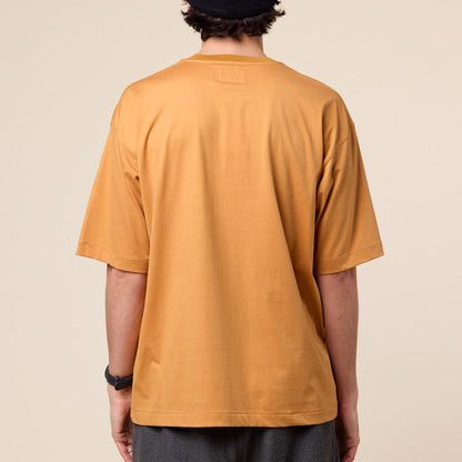 Still by Hand - Cotton Crew Neck T-Shirt - Dusty Orange