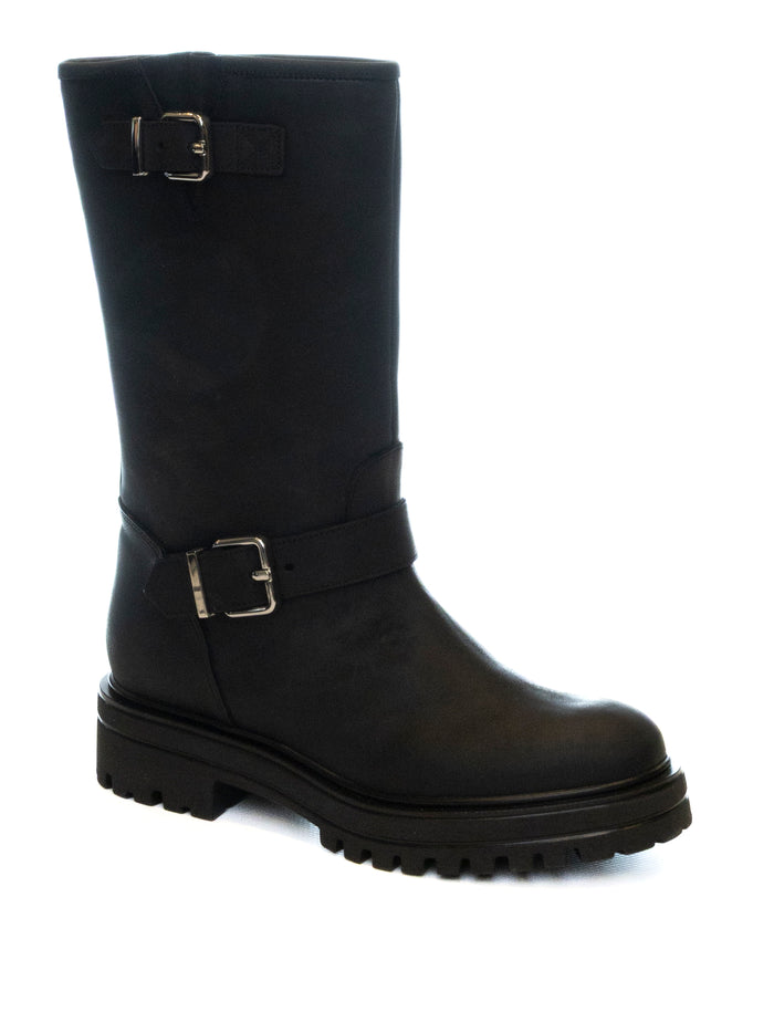 VSL Stivale fibbie pelle nero 7883 DOUGLAS-NERO