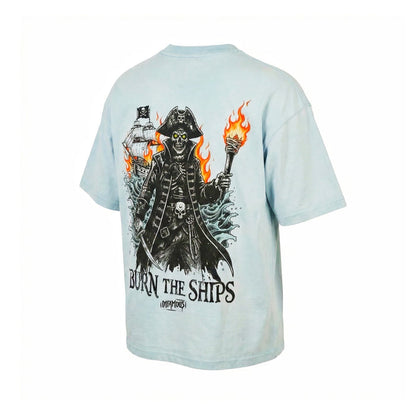 STONE WASHED T-SHIRT - BURN THE SHIPS