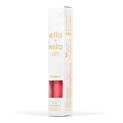 Glossy Stripped lip gloss with its retail box