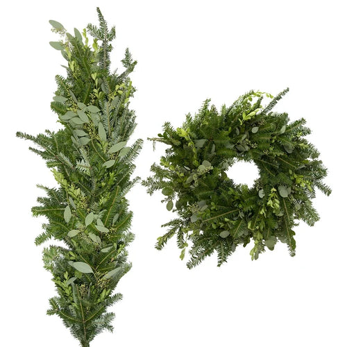 Sweater Weather Wreath and Garland Combo Flatlay