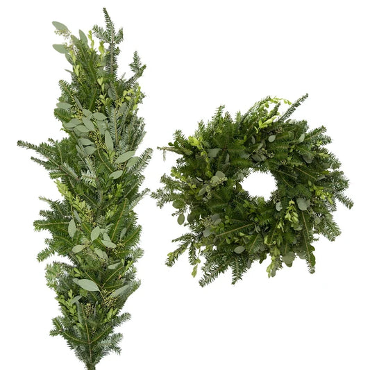 Sweater Weather Wreath and Garland Combo Flatlay