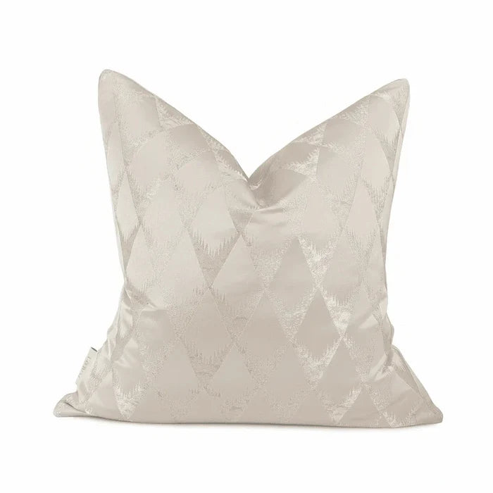 Tacoma Cream & Gold Geometric Metallic Cushion Cover - 50x50cm Textiles