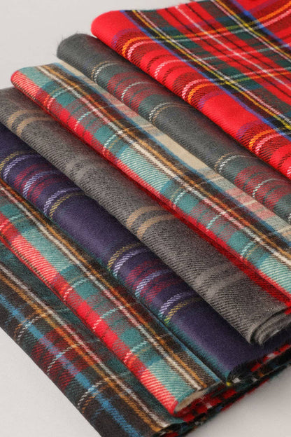 Fashion City tartan plaid muffler scarf with classic red and black checkered pattern, cozy and stylish for winter wear.