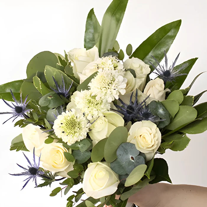 The Victoria and David Bouquet and Boutonniere