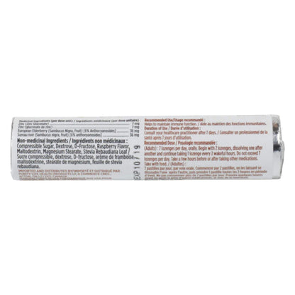 Back of Quantum TheraZinc Elderberry Rolls