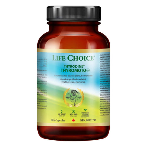 Bottle of LifeChoice Thyrodine Thyromoto 60V-Capsules