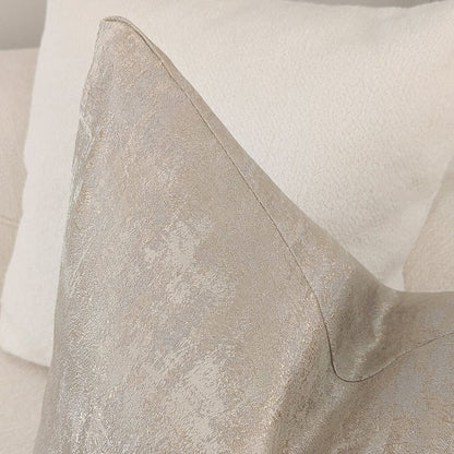 Tiana Cream & Gold Abstract Print Cushion Cover - 50x50cm Textiles