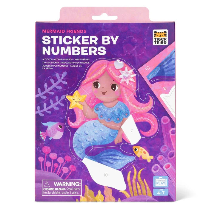 Tiger Tribe Sticker By Numbers - Mermaid Friends
