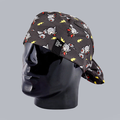 Tiny Comic Design Female Bun Cap 006
