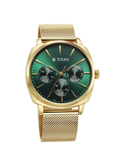 Titan Classique Round Green Dial Analog Watch - NU90189YM01
