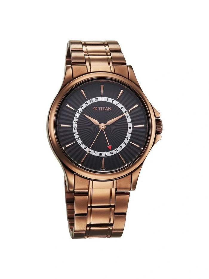 Titan Karishma Round Black Dial Analog Watch - NU10038QM01