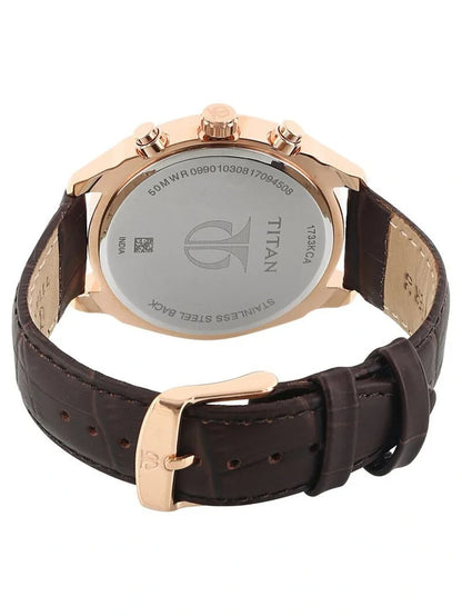 Titan Round Black Dial Analog Watch - NU1733KL03