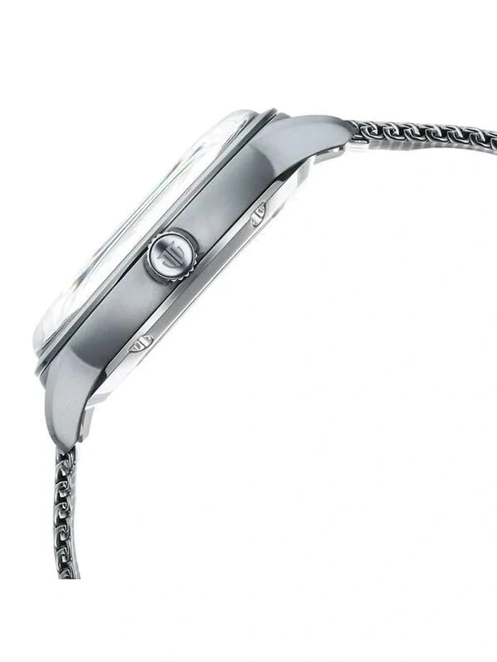 Titan Round Silver Dial Analog Watch With Metal Strap - 90110QM02