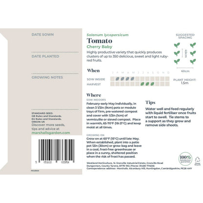 Tomato Seeds 'Cherry Baby'