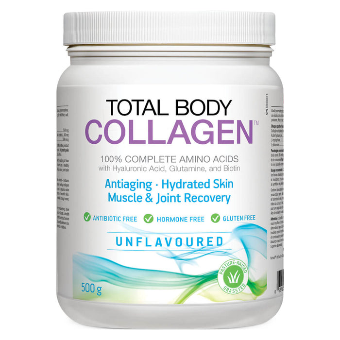 Container of Natural Factors Total Body Collagen Powder Unflavoured 500g New SKU