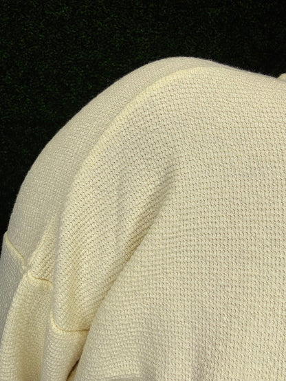 Tres Bien Yellow Waffle Knit Long Sleeve Top