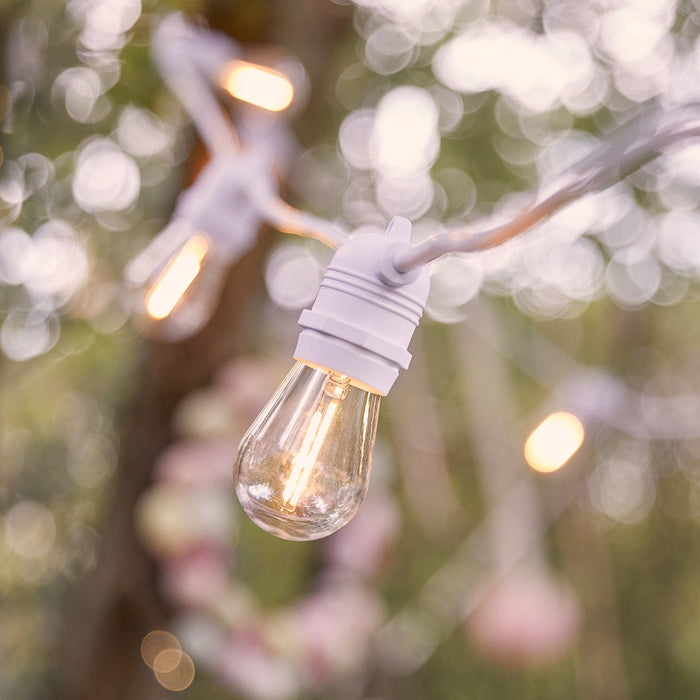 Ultimate Connect 15m 30 Warm White Festoon Lights White Cable
