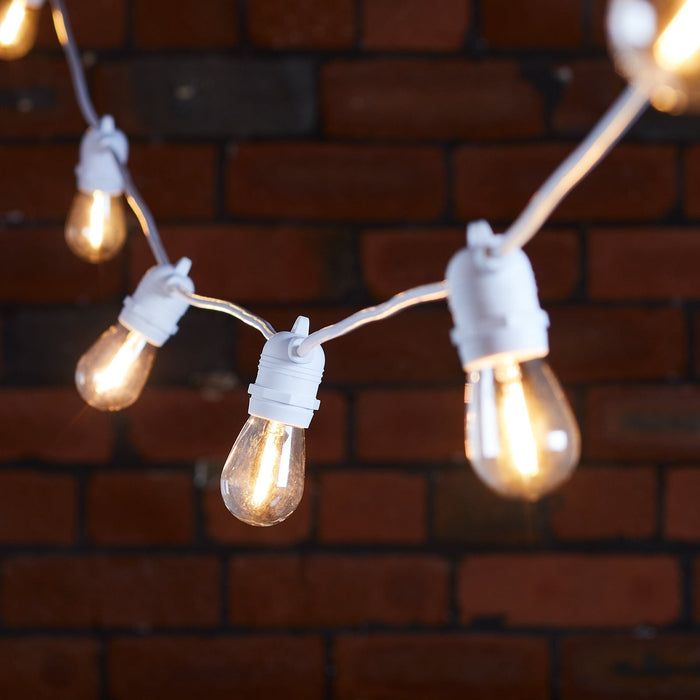 Ultimate Connect 15m 30 Warm White Festoon Lights White Cable