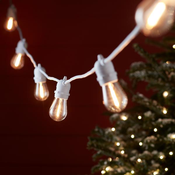 Ultimate Connect 15m 30 Warm White Festoon Lights White Cable