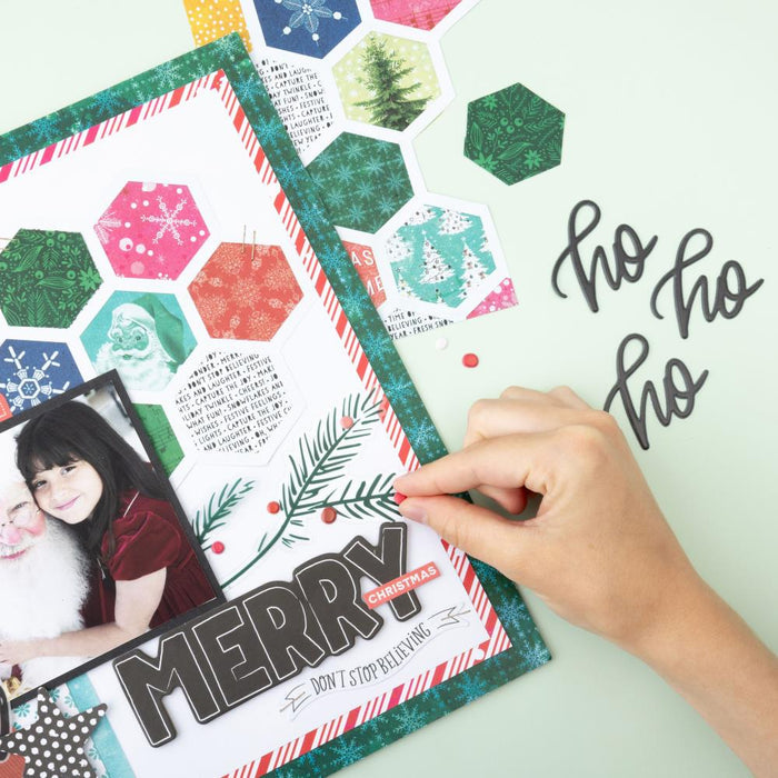Vicki Boutin - Mixed Chipboard - Peppermint Kisses. This package includes 50 pieces. Available at Embellish Away located in Bowmanville Ontario Canada. Example by brand ambassador.