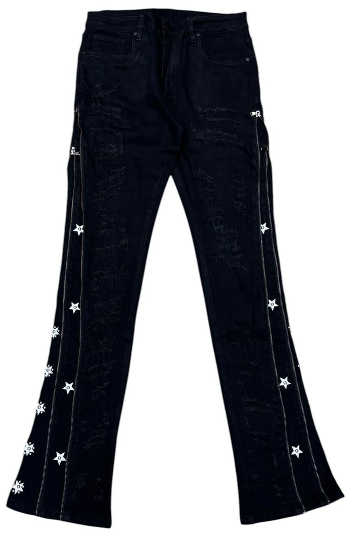 WAIMEA STACKED JEANS - M8452D - BLACK