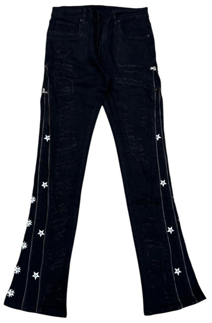 WAIMEA STACKED JEANS - M8452D - BLACK