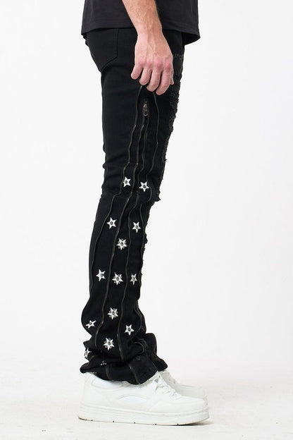 WAIMEA STACKED JEANS - M8452D - BLACK