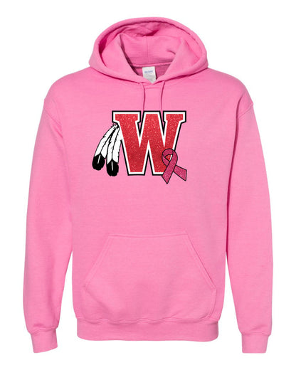 Warriors Pink Basic Hoodie- Matte and Glitter